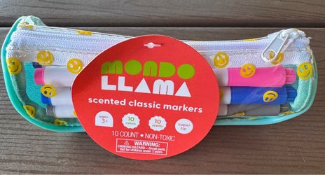 New ONE (1) Mondo Llama Scented Markers 10 Count