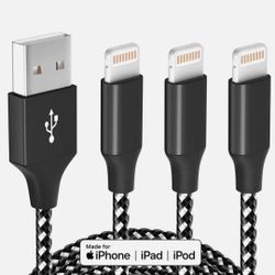 iPhone charging cables USB (X/ 8/7/6 Plus/iPad Air Pods) 6 Pack