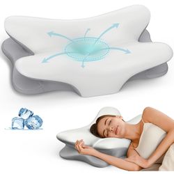 Brand New In Box Unopened Cervical Neck Pillow for Pain Relief - Ergonomic Memory Foam Pillow for Sleeping, Contour Side Sleeper Pillow for Neck Sup