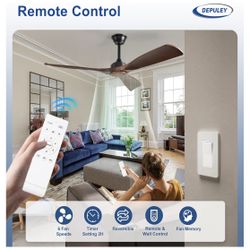 Modern Remote Controlled 52” Ceiling Fan 