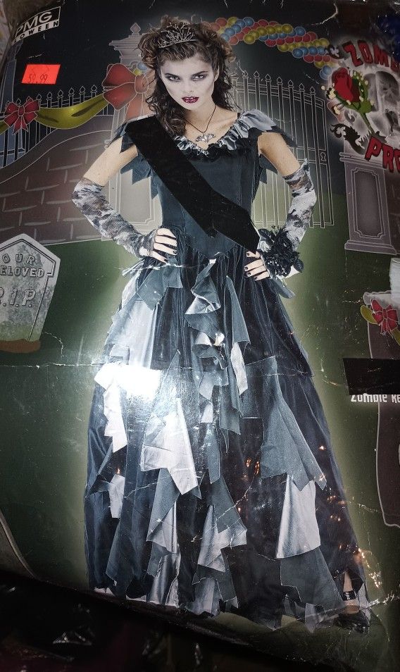 Zombie Prom Queen Dress Costume For Halloween( Dress Only)