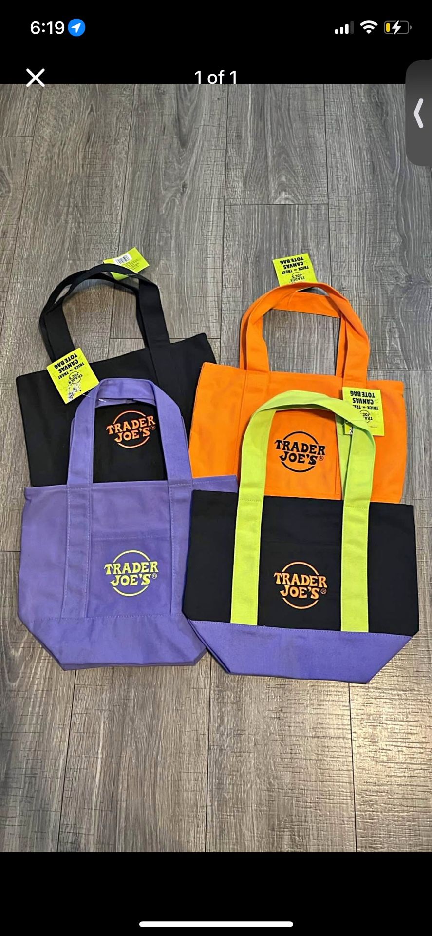 Trader Joes Halloween Viral Tote Bags