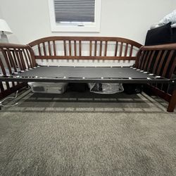 Wood Sleigh Bed Twin Size