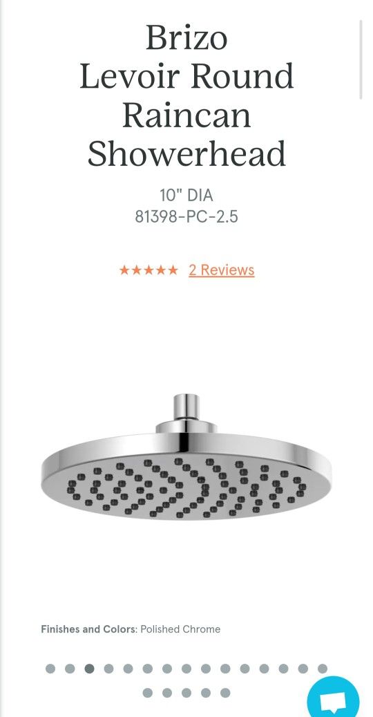Brizo Raincan 10in Shower Head