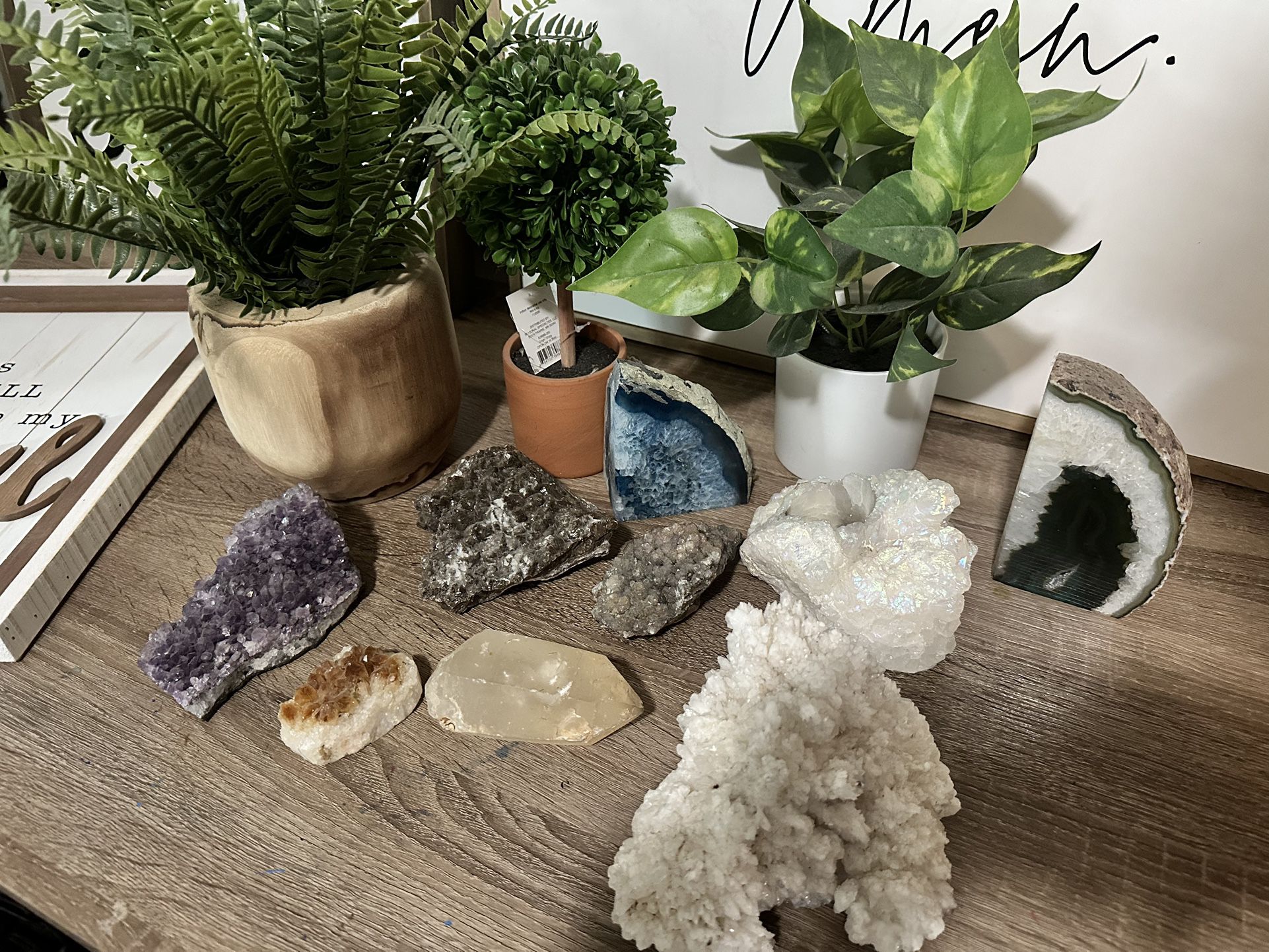 Crystals And Fake Plants