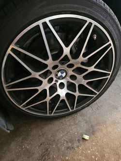 four 18" Mstyle 666 wheels plus 5 tires 225/40/R18 trade for E60 17" wheels and tires