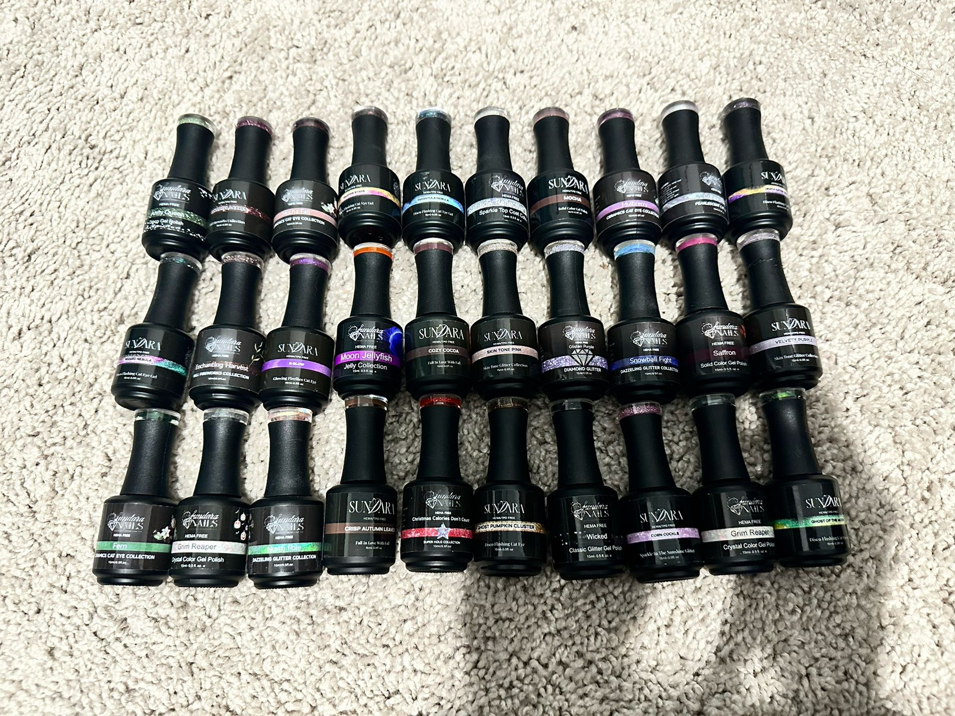 30 Full Size Bottles Of Sundara Gel Polish $250