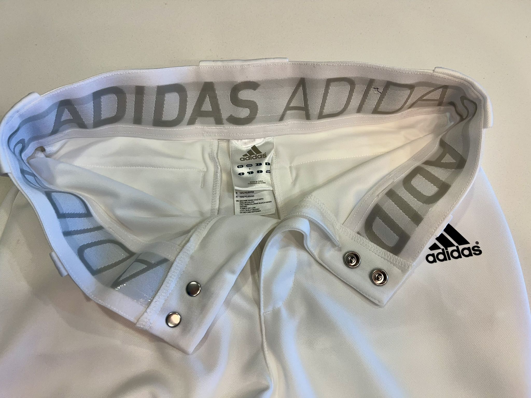 adidas Aeroready Baseball Pants, White, Adult Small, 28/32, NWOT