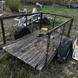 Small 6ft X 5 Ft Trailer. Not Ball Hitch  Has Hole Drilled For Receiver 