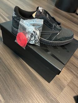 Black phantom travis scott low jordan 1s