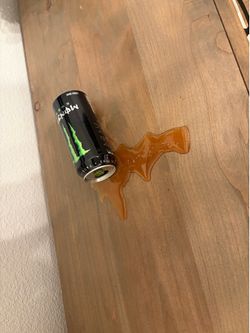 Monster Energy spilled can prop