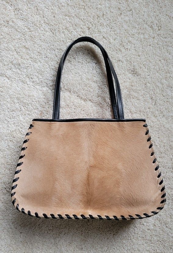 Bettina Duncan Horsehair Sachtel Purse W Double Snap Closure
