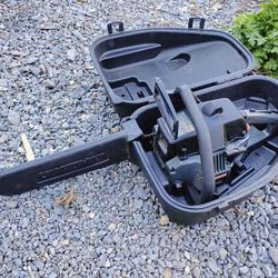 Chainsaw Gas Running And Ready To Cut