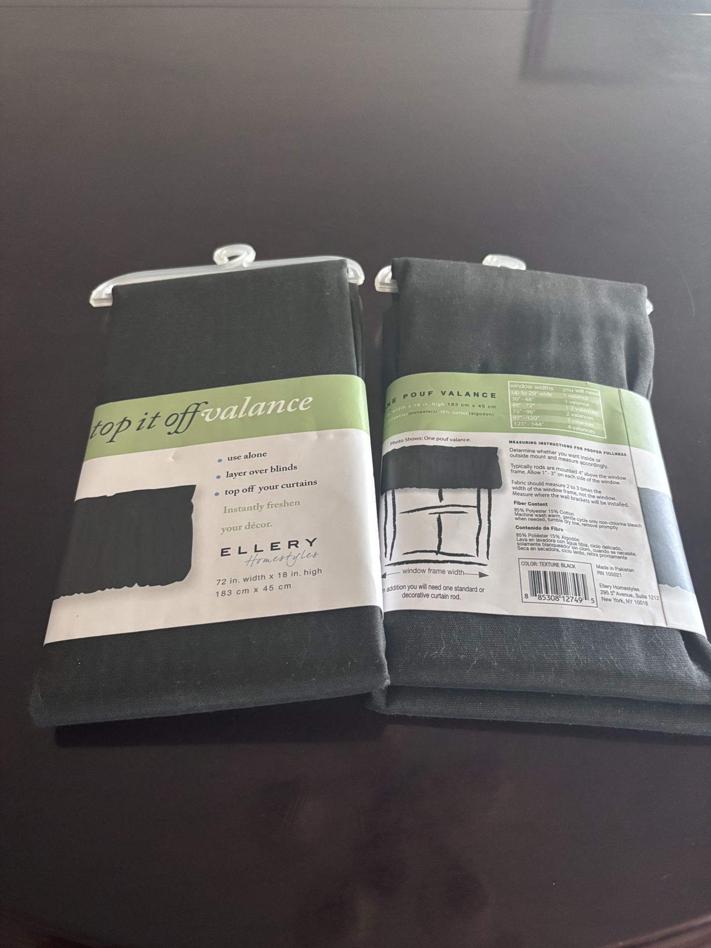 Set of 2 Ellery Top It Off Valances