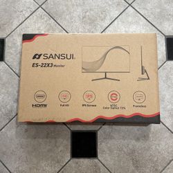 SANSUI Monitor 22 Inch IPS 75Hz FHD 1080P HDMI VGA Ports Computer Monitor Ultra-Thin Tilt Adjustable VESA Mount Compatible with Eye Comfort 178° Wide 