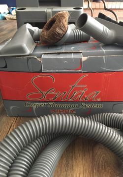 Kirby vacuum with accessories including shampooer