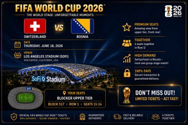FIFA World Cup - Switzerland vs Bosnia (4 tickets)
