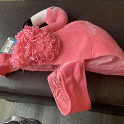 Flamingo Rider Halloween Dog Costume -  M
