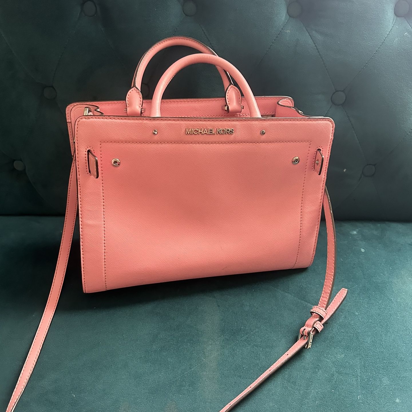 Hot pink Michael Kors bag with gold hardware. Mint condition.