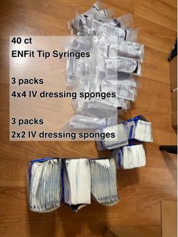 Box of feeding tube supplies