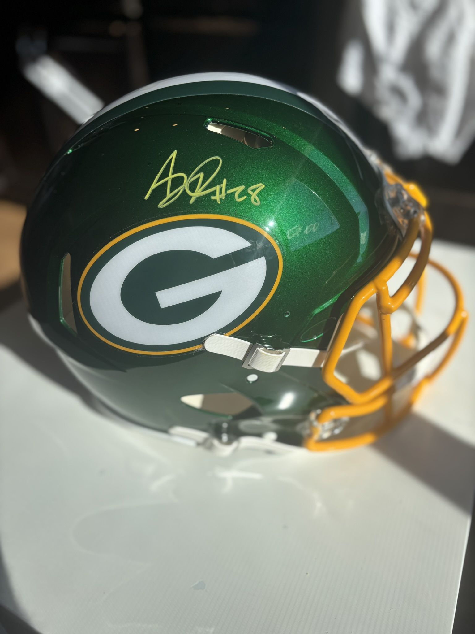 AJ Dillon Full Size Authentic Packers Helmet