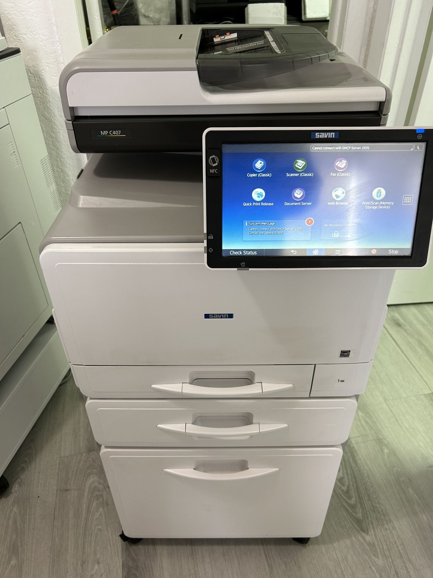 Office Printer Ricoh Mp C407 Color Copier Machine Laser New