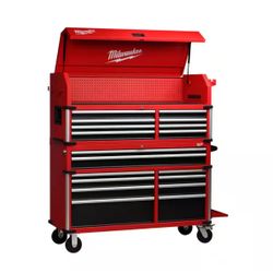 Milwaukee High Capacity 56 in. W x 22 in. D 18-Drawer Rolling Tool Chest Combo