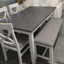 NEW Dining Table Set W/ Chairs and Bench