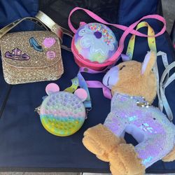 Lot Of 4 Kids Purses