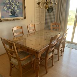 Wood Dining table with Chairs 