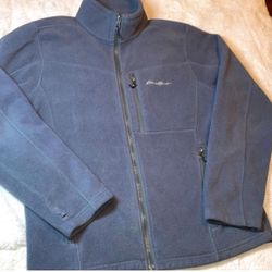 Men’s Eddie Bauer Full Zip Polartec  Fleece Jacket Size Medium very warm 