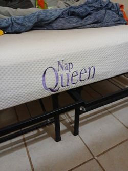 Organic Matress Full Steel Frame & Sheets Included
