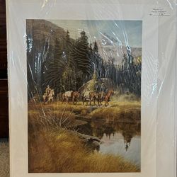 Limited Edition Print 33/50 “Packing In” By Frank McCarthy