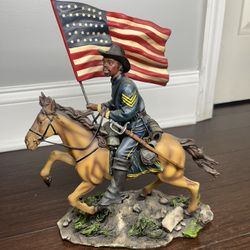 America’s Heritage Buffalo Soldier Calvary w/ Flag 