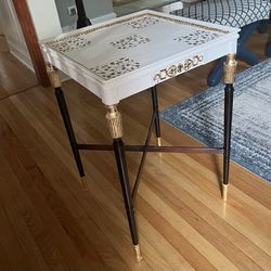 Refinished Antique Light Weight Tall Side Table
