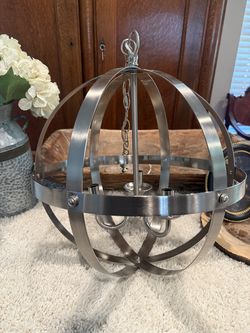 Gorgeous Chrome 6-Light Globe Pendant Chandelier – Modern Ceiling Fixture