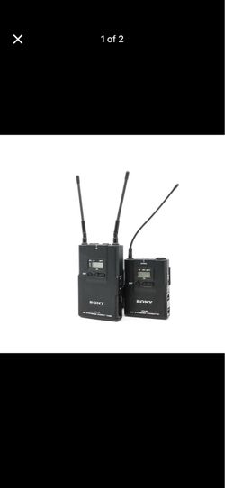 Wireless Sony transmitter and receiver with lav