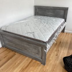 Full Size Bed & Bamboo Mattress 