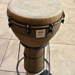 Elite Series REMO World Precussion Djembe 29" X 16" Professional Drum With Stand