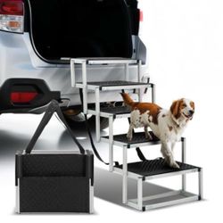Folding Aluminum Pet Stairs for SUV
