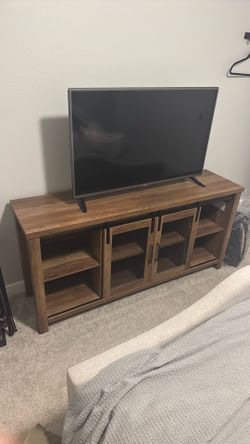 Modern farmhouse entertainment center