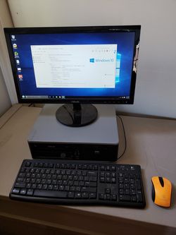 Computer complete w monitor intel duo 80g 4GB dvdrw Comes w keyboard and wireless mouse