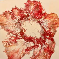 Pour Painting On Canvas 20x20