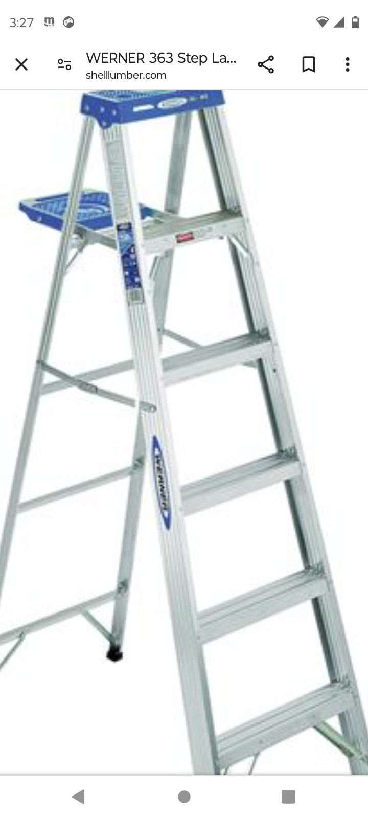 6 Foot Werner Ladder 250 Lb Capacity 