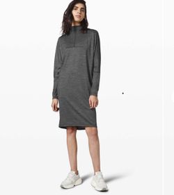 Lululemon Vindur Dress Wool *lululemon lab Heathered Black XL NWT
