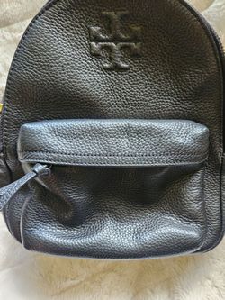 Tory Burch THEA Pebbled Leather Backpack black
