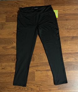 New $40 W Sport Black Quick-Dri Stretch Leggings XXL