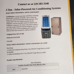 3 Ton Solar Powered Air Conditioning System
