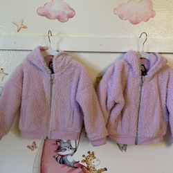 Toddler Girl Faux Winter Fur Jacket Ideology Brand Pink Color 