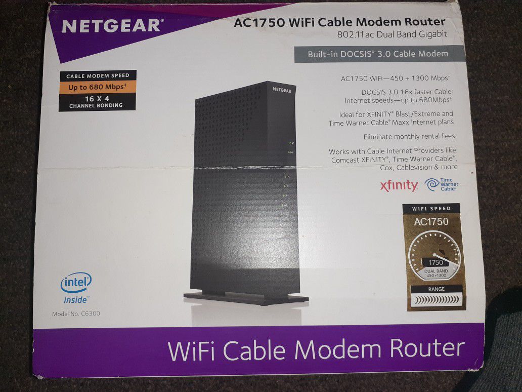 Netgear AC1750 wifi cable modem router xfinity